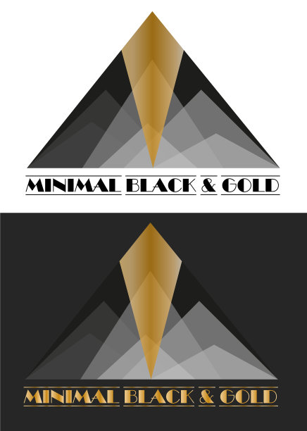 艺术抽象标志以金字塔的形式呈现图片下载