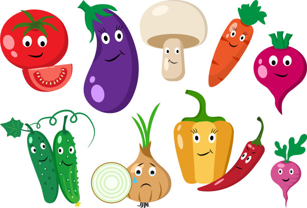 用卡通蔬菜套蔬菜图片下载