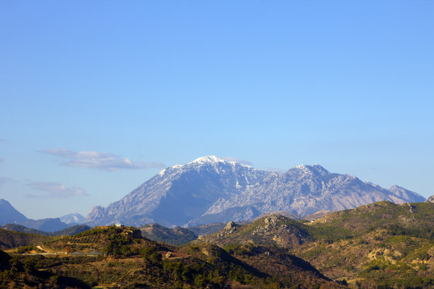 白雪覆盖的山峰图片下载