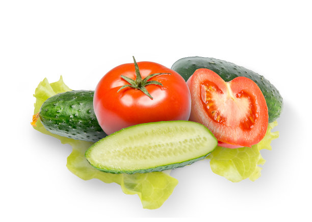 孤立的新鲜蔬菜。图片下载
