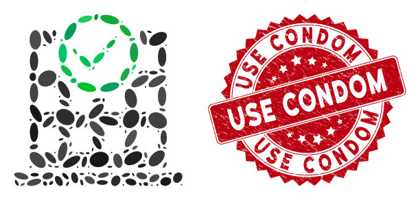 马赛克办公室只使用图标与垃圾使用避孕套图片下载