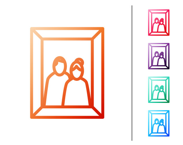 红色线图片框上的表图标隔离上图片下载