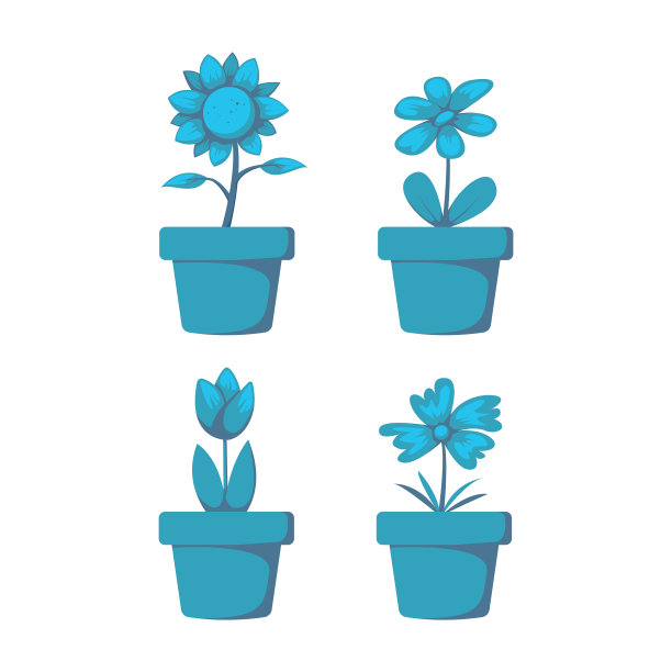 在花盆物体元素装饰中设置家花图片下载