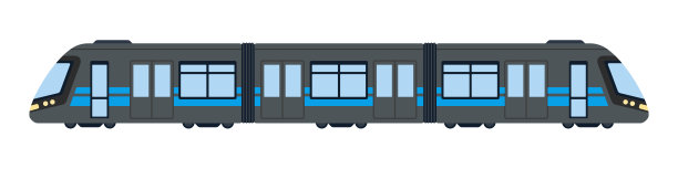 地铁车厢矢量平面上孤立白色图片下载