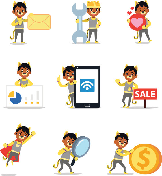 穿上酷酷的猎豹服装的人物图片下载