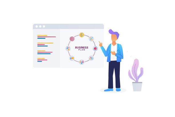 经理正在介绍业务计划图片下载