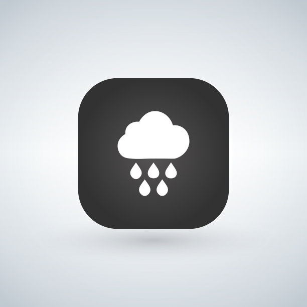 应用程序按钮上的小雨天气图标图片下载