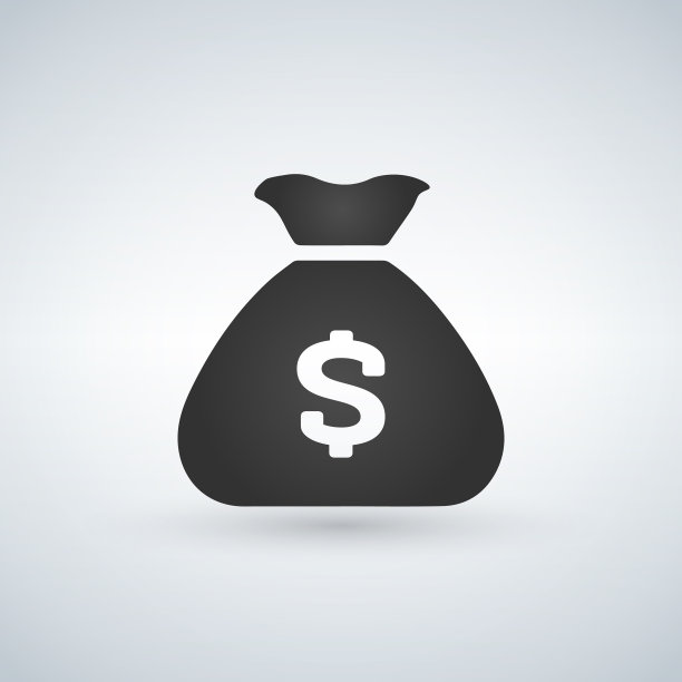 钱袋图标上的白色背景图片下载