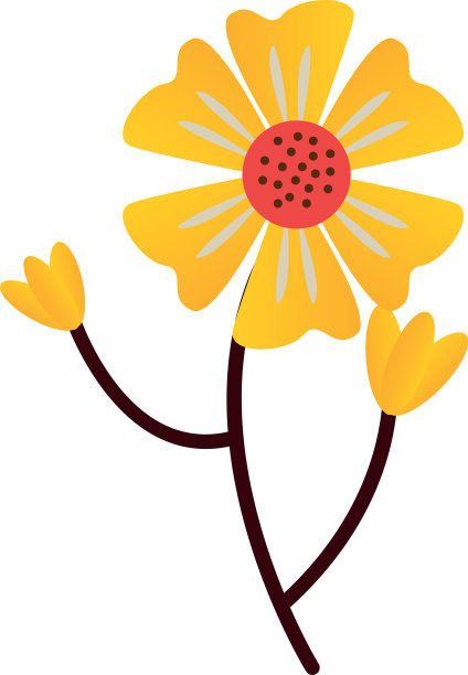 美丽的花植物孤立图标图片下载