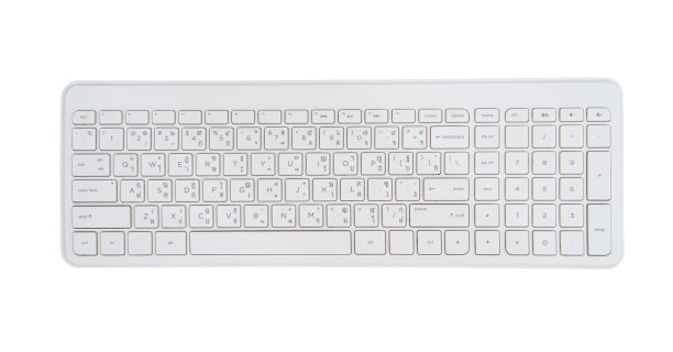 泰国和英语键盘在白色孤立的背景图片下载