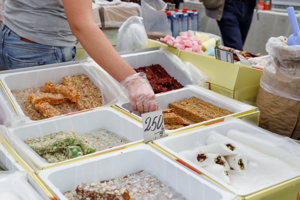 各种美味的果酱果冻糖果出售图片下载