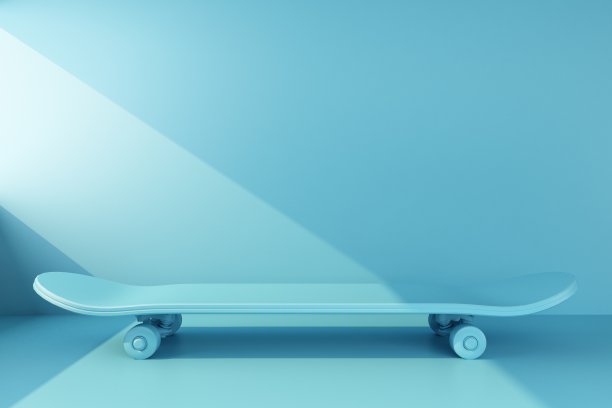 蓝色背景上的蓝色长板图片下载