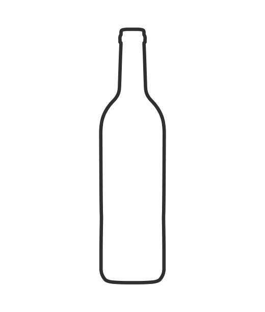 玻璃酒瓶图标形状符号。矢量插图形象。孤立在白色背景上。图片下载