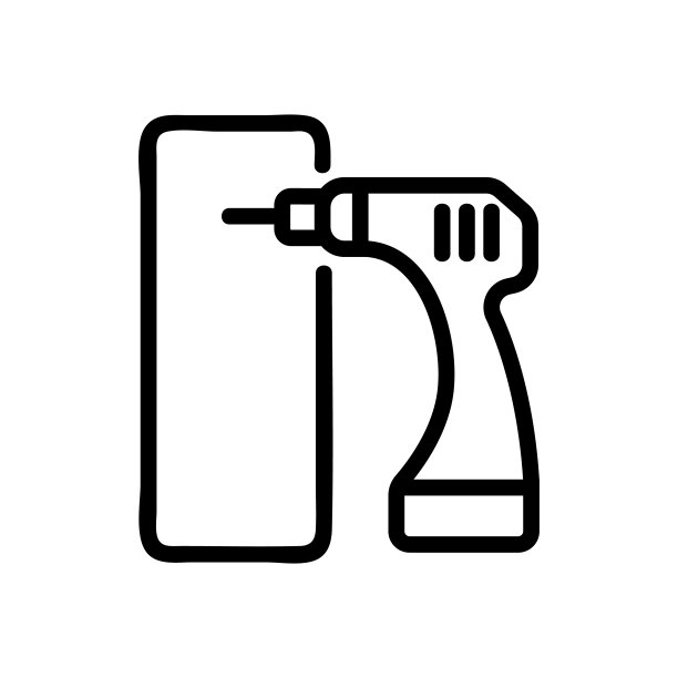 钻机板与手动机械钻机图标矢量轮廓说明图片下载