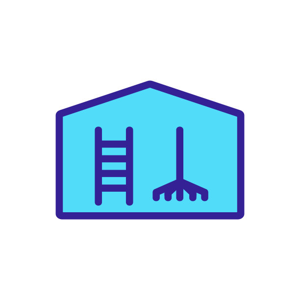 家用设备棚图标矢量轮廓插图图片下载