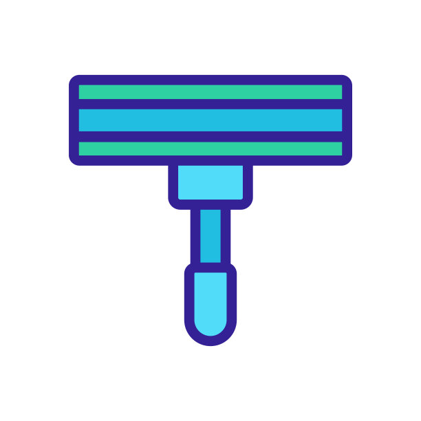 泡沫海绵拖把图标矢量轮廓插图图片下载