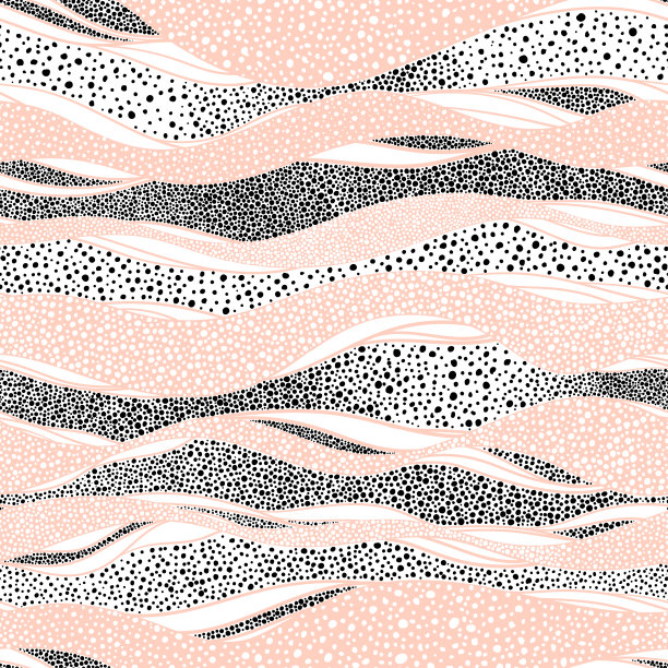 可爱的无缝波浪图案。图片下载