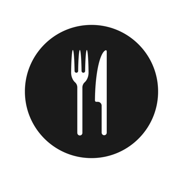 刀叉图标标志。简单的平面形状的餐厅或咖啡馆的标志。厨房和餐厅菜单符号。矢量插图图像。孤立在白色背景上。图片下载