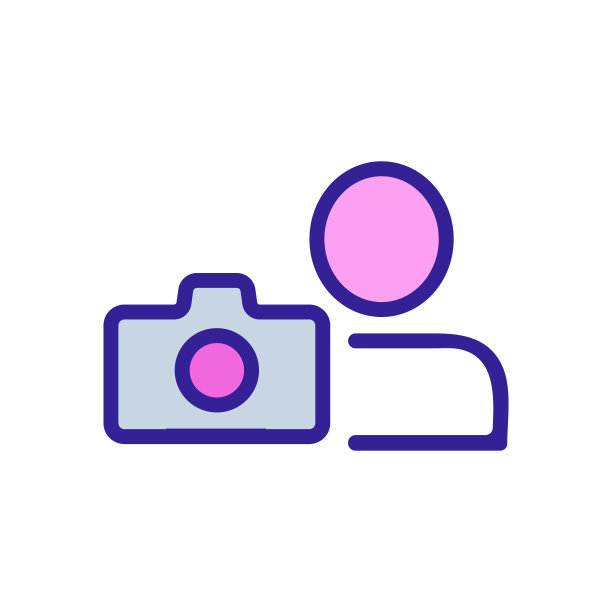 相机快照的人图标矢量轮廓插图图片下载