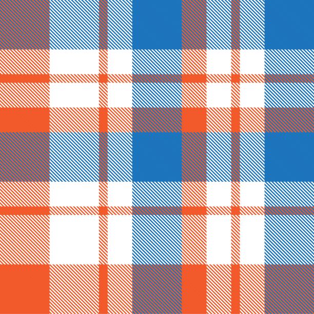 橙色格子呢格子无缝图案图片下载