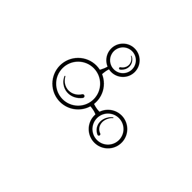 分子模型线图标孤立在白色背景上。原子群结合在一起，化学化合物，物理，有机化学，生物化学元素。轮廓矢量插图。图片下载
