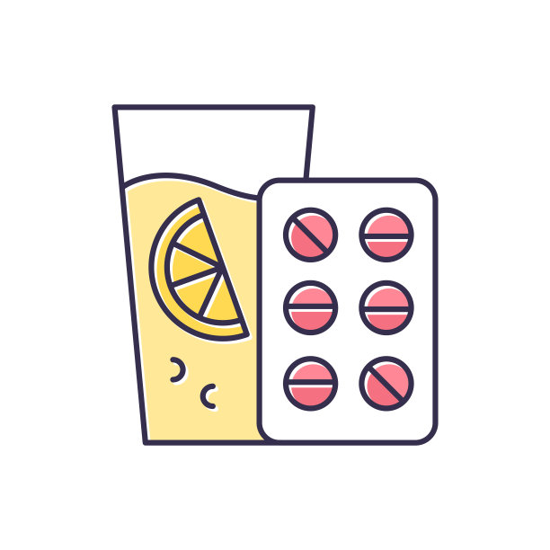 维生素摄入的颜色图标。橙汁。饮食补充剂。含维生素c的柑橘类饮料。医疗和营养。复合维生素复杂。有机补救。孤立的矢量图图片下载