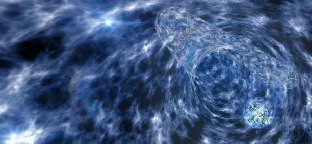 带着引力轮的飞船靠近虫洞图片下载