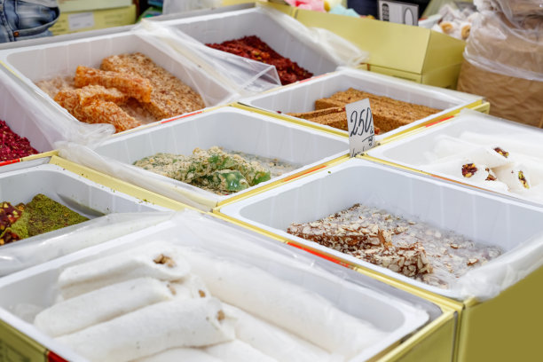 各种美味的果酱果冻糖果出售图片下载