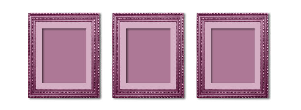 一套木制的紫色框架上的白色孤立的背景。简单的模型设计。图片下载