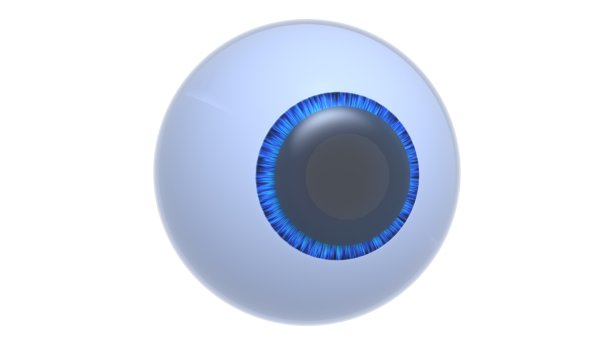 健康的眼睛青光眼白内障眼部疾病。孤立在白色的。3 d渲染。图片下载