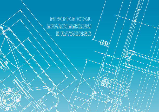 蓝图,素描。工程说明向量。封面，传单，横幅，背景。仪器制造图纸图片下载