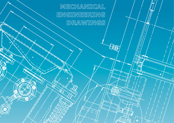 蓝图,素描。工程说明向量。封面，传单，横幅，背景。仪器制造图纸图片下载