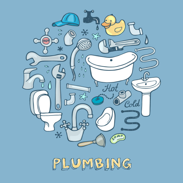 手绘创意管道背景图片下载