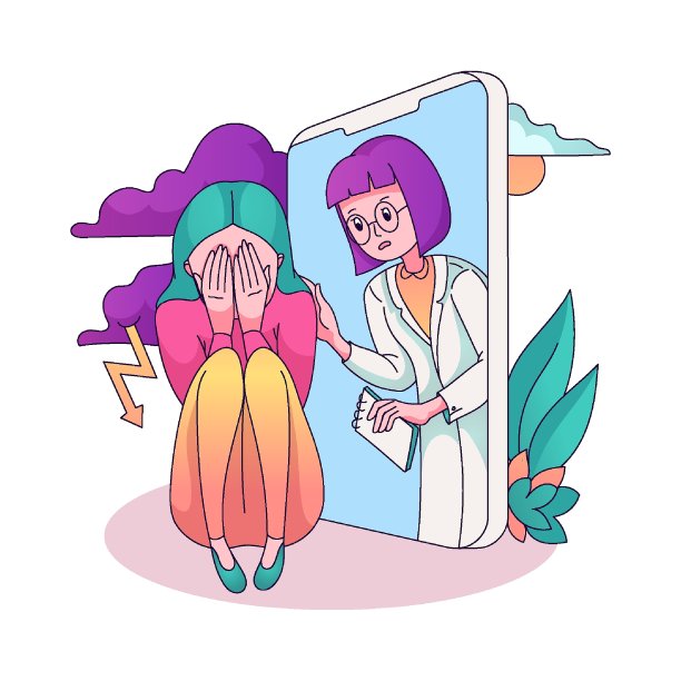 网上心理援助服务理念图片下载