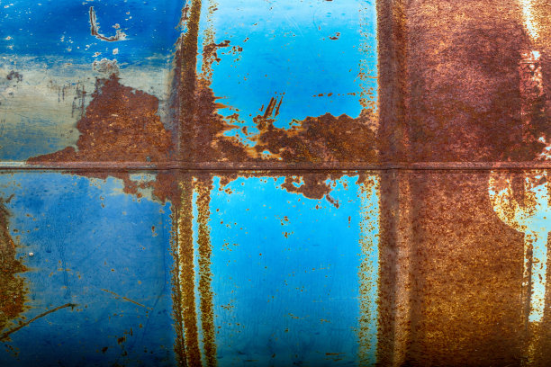 各种颜色的氧化金属化学桶背景图片下载