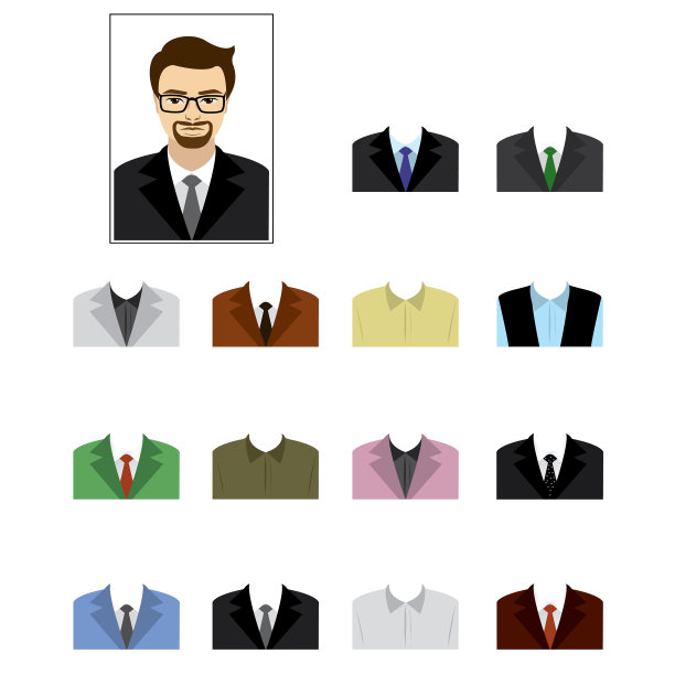 设置商务套装模板图片下载