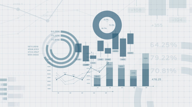 深蓝色的信息图混合在白色的背景平面设计图片下载