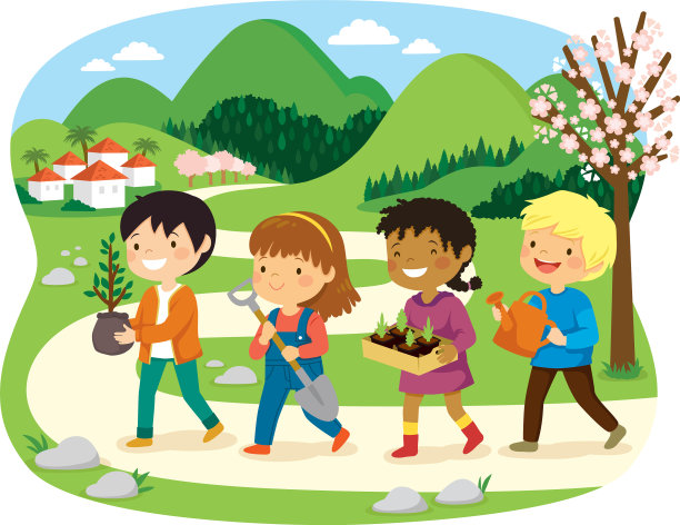 孩子们要在tu bishvat植树图片下载