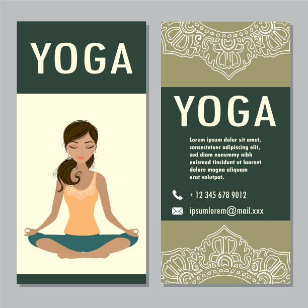 女性瑜伽馆的卡片图片下载