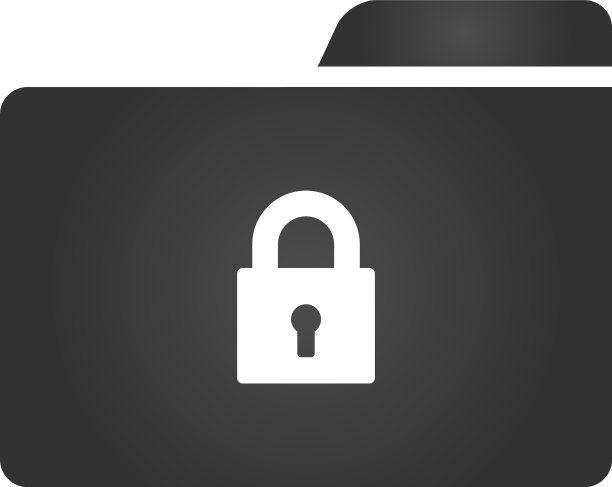 文件夹图标与锁图标保护在时尚图片下载