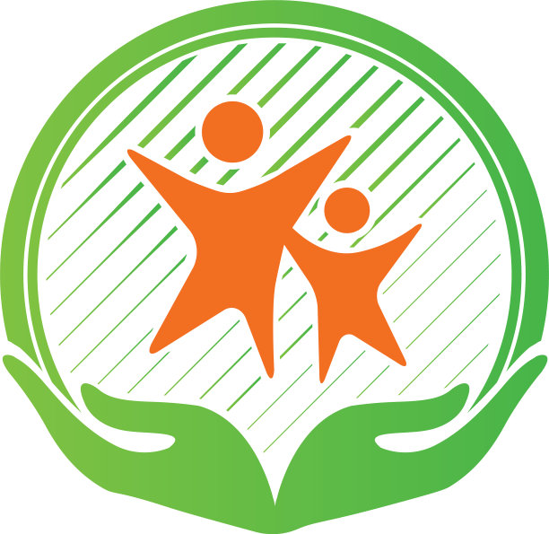 幼儿中心标志设计手牵孩子图片下载