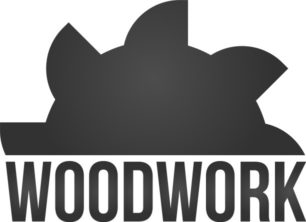 木工标志与锯木隔离上图片下载