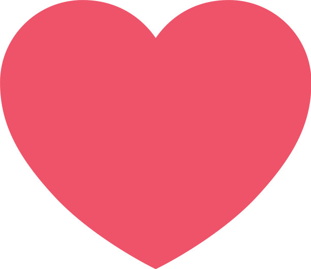 在孤立的白色上，平坦简单的粉色心形图标图片下载
