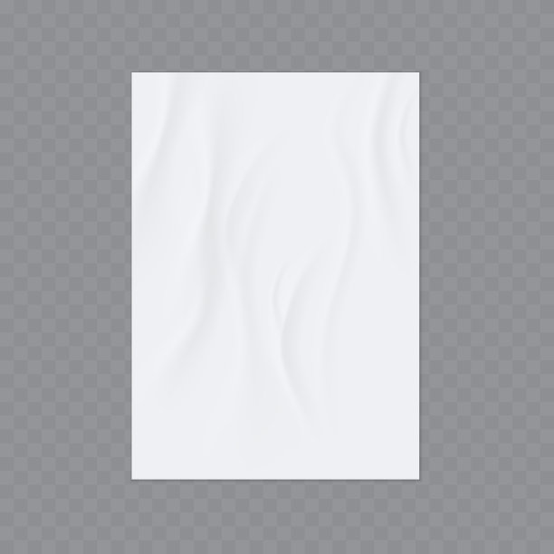 皱巴巴的纸，逼真的模板图片下载