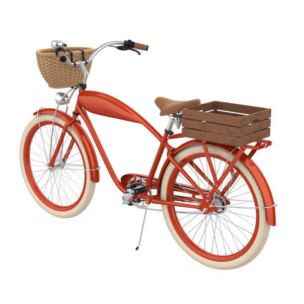 古董自行车孤立图片下载