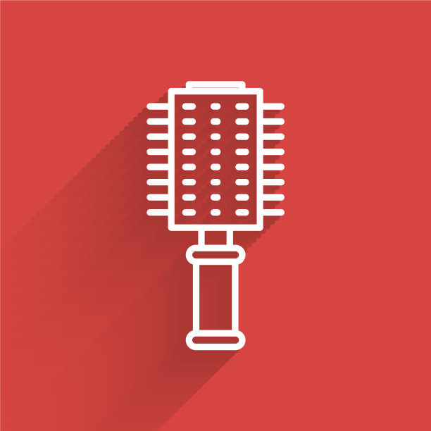 白线毛刷图标与长隔离图片下载