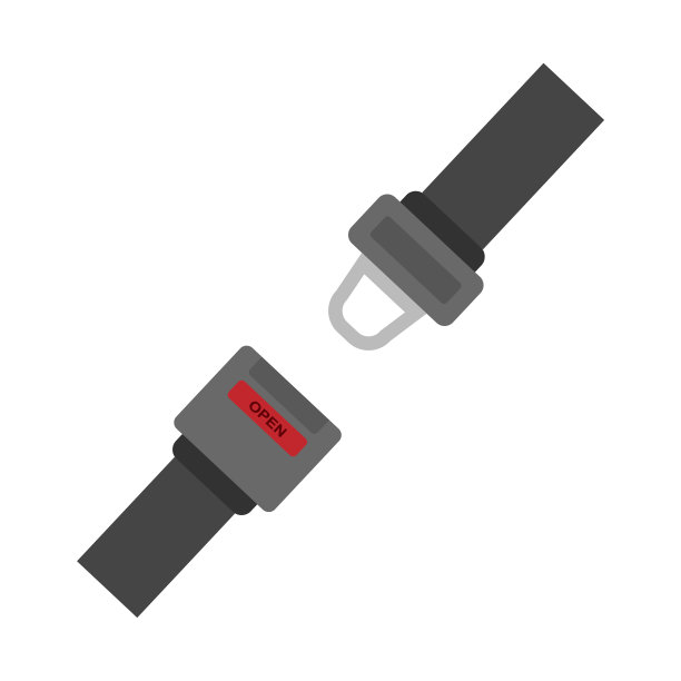 安全带平展风格，设计简单图片下载