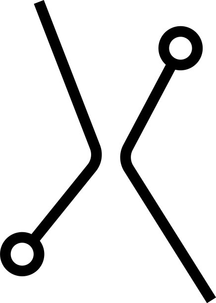 两个黑色箭头指向中心三倍图片下载