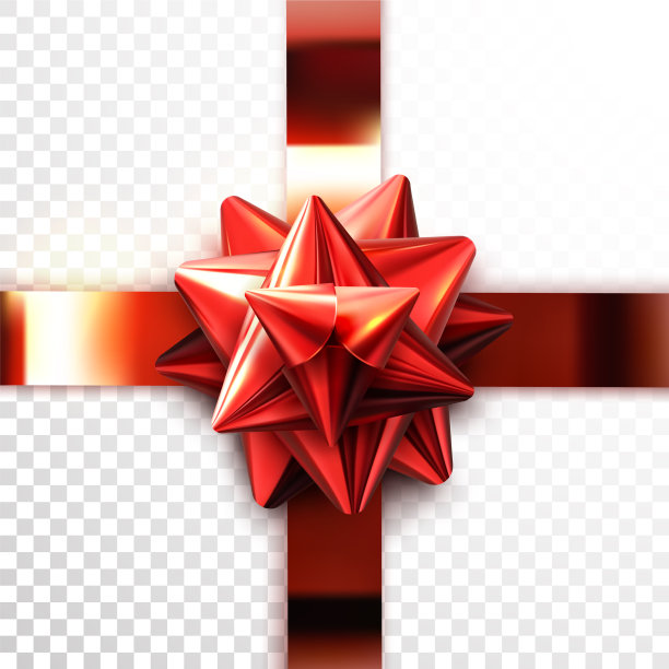 红色的蝴蝶结现实图片下载