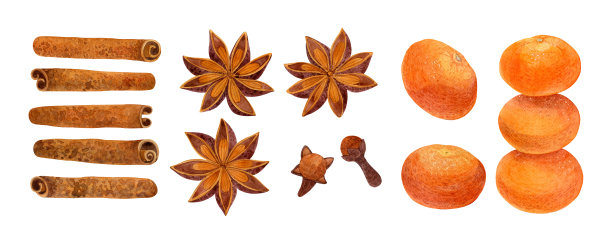 香料和橘子图片下载